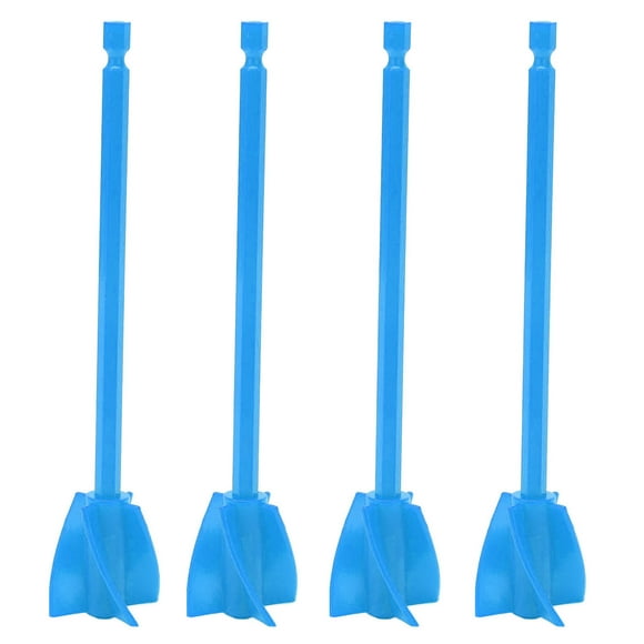 Resin Mixer Paddles, 4Pcs Resin Mixer Paddles Strong Uniform Mixing 5 Blades Reusable Paint Mixer Drill Attachment, Mixer Attachment for Powerful Mixing Blue