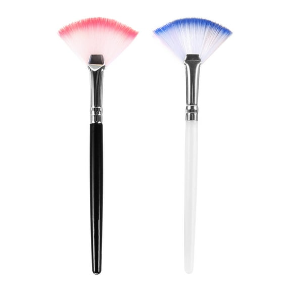 DECOMELODY 2Pcs Facial Brushes for Home Use with Fan-shaped Design and