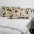thumbnail image 3 of Sweet Home Pillow Covers, Linen Long Throw Pillow Case, Western Stars Bird Houses Country Vintage Holiday Pillow Protector Decorative Cushion Cover for Living Room/Bedroom 12" x 20", 3 of 8