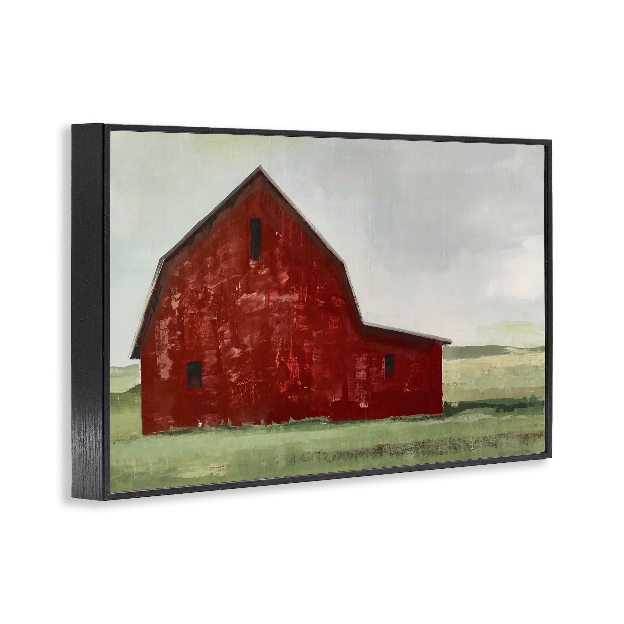 Stupell Industries Red Weathered & Wise Barn Black Framed Giclee Art, design by Max Maxx