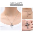 thumbnail image 6 of Rope Winding Cross Cremation Ashes Urn Pendant Necklace Memorial Keepsake Jewelry Lord’s Prayer Cross Ashes  Urn Necklaces, 6 of 6