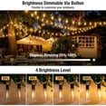 thumbnail image 2 of 55FT LED Outdoor String Lights with Dimmer, Waterproof Patio Lights with ST38 Vintage Edison Bulbs, Warm White Outside Hanging Light with Timer for Yard Gazebo Party, 2 of 7