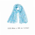 thumbnail image 2 of vlrwzc Fashion Dragonfly Printed Scarf Long Lightweight Beach Wraps Shawl Soft Scarves for Women(Cyan), 2 of 3