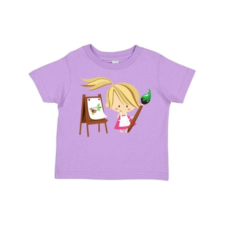 

Inktastic Artist Girl with Easel Gift Toddler Toddler Girl T-Shirt