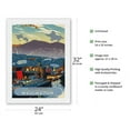 thumbnail image 2 of Wellington New Zealand - - Vintage Travel Poster by Howard Malitte c.1950 - Japanese Unryu Rice Paper Art Print 24 x 32 in, 2 of 4