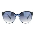 thumbnail image 2 of Womens 90s Round Butterfly Plastic Gradient Lens Sunglasses Blue Black, 2 of 4