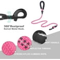 thumbnail image 4 of Syenll Rope Dog Leash, 5 ft Highly Reflective Threads Leash with Comfortable Padded Handle for Small Medium Large Dogs, Pink, 4 of 7