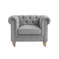 thumbnail image 2 of Rustic Manor Audriana Linen Club Chair, Light Gray, 2 of 8