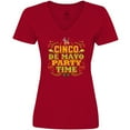 thumbnail image 3 of Inktastic Cinco De Mayo Party Women's V-Neck T-Shirt, 3 of 5