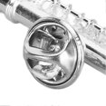 thumbnail image 2 of Broche flûte en argent, instrument de musique miniature, épingle à revers avec étui à instrument doublé de velours rouge, 2 of 4