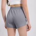 thumbnail image 5 of FRSASU Women's High Waisted Dolphin Running Shorts with Liner, Gym Workout Athletic Shorts with Zipper Pocket Gray, 5 of 9