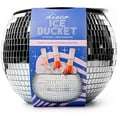 thumbnail image 6 of Deyuer Flash Ice Bucket Disco Ball Shape Prism Load Bearing Large Capacity Cold Resistant Glass Mirror Disco Ice Bucket Party Supply,Silver, 6 of 7
