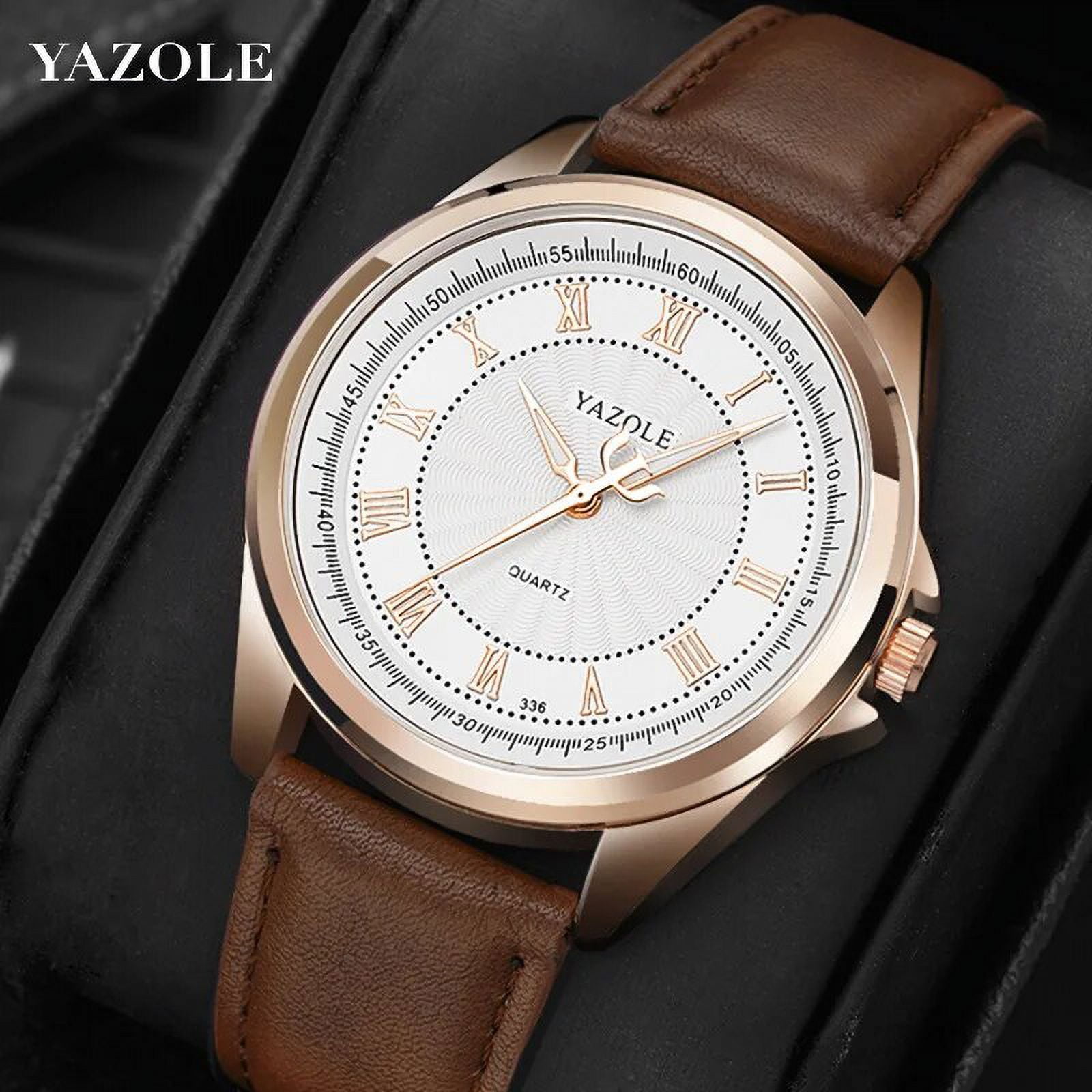 YAZOLE montre homme Luxe Boîtier en Métal Or Rose montre