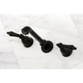 thumbnail image 2 of Kingston Brass KS7120AL 8" Center Wall Mount Bathroom Faucet, Matte Black, 2 of 4