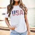 thumbnail image 2 of ibiyuan 250th Anniversary Usa Shirt Womens T Shirts Casual Crew Neck 250 Year American Anniversary Flag Short Sleeve Independence Day Funny Shirts Cute Tops for Women, 2 of 7
