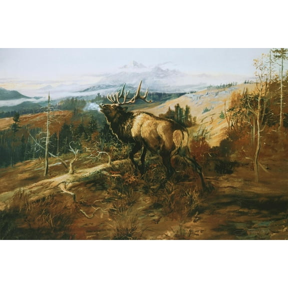 Art.com The Elk Art Print by Charles Marion Russell, 24" x 16"