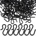 thumbnail image 4 of 50Pcs Heavy Duty Hooks For Hanging Kitchen Bathroom Wardrobe Black Iron Organizing Space Saving, 4 of 5