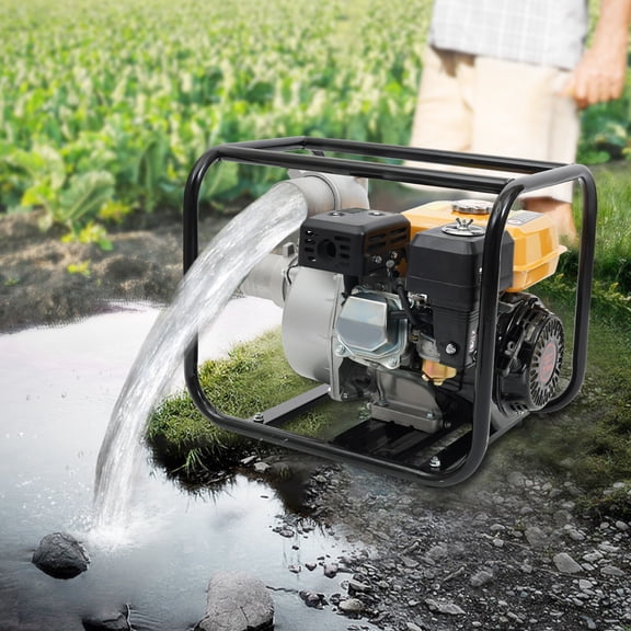Transfer Pump Irrigation 7.5 HP 4-Stroke 3" Gas Water Pump Semi-Trash Water Pump for Garden Irrigation
