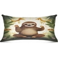 thumbnail image 2 of GZHJMY Funny Sloth Zippered Velvet Pillowcases,Super Soft and Cozy Luxury Plush Pillow Case Bed Pillow Pillowcases,King Size 20x40 in Home Decor, 2 of 7
