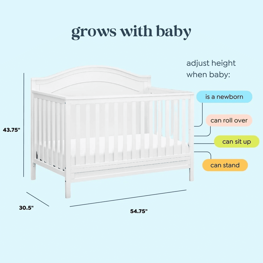 DaVinci Charlie 4 in 1 Wood Convertible Crib in White