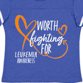 thumbnail image 4 of Inktastic Worth Fighting for Leukemia Awareness Orange Heart Boys or Girls Toddler T-Shirt, 4 of 5
