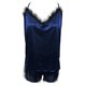 thumbnail image 1 of Gibobby Lenceria mujer sexy Conjuntos de lencería Sujetador de lencería Ropa de dormir Sexy Sexy y liga de encaje Panty Nueva ropa interior Mono(Azul oscuro 3XL), 1 of 5