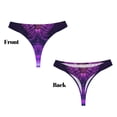 thumbnail image 3 of Fotbe Purple Starry Sky Antelope Tanga Sin Costuras para Mujer con Estampado – Panties Invisibles, Transpirables y Cómodos para Uso Diario-3X-Large, 3 of 6