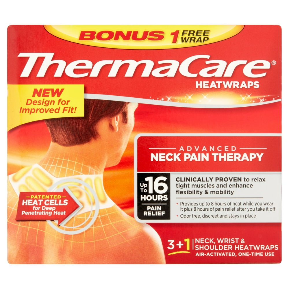 ThermaCare Advanced Neck Pain Therapy (3 Count + 1 Bonus) Heatwraps, Up