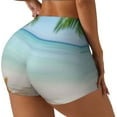 thumbnail image 2 of Fotbe Starfish in Beach Seamless Shorts, Womens Workout Shorts High Waist Stretch Booty Short for Gym/Yoga/Running/Biking-Medium, 2 of 9