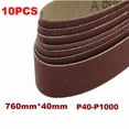 thumbnail image 2 of 10 unids 40x760mm abrasivos cinturones de lijado P40-1000 to to fino cinturón de pulido fino for madera pulido de molienda de metal suave de madera, 2 of 6