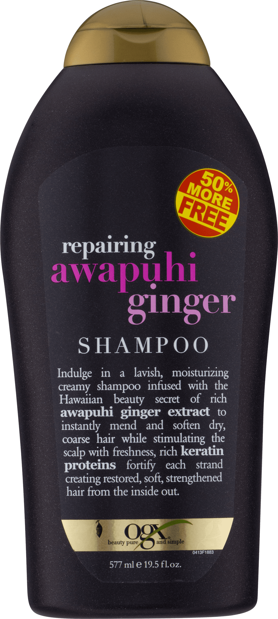 OGX Repairing Awapuhi Ginger Shampoo, 19.5 FL OZ
