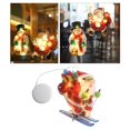 thumbnail image 4 of Silueta de ventana Navidad Santa LED Luz Navidad Ventana Decoración Silueta Decoración Skiing Esquí Magideal Silueta de ventana, 4 of 7