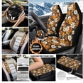 thumbnail image 3 of KUIFORTI Blooming Flower Car Seat Cover Set 6 Pcs with Car Steering Wheel Accessories Auto Center Console Armrest Pad Auto Seat Belt Cover Personalized for Cars SUV Sedans, 3 of 6