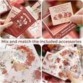 thumbnail image 4 of Kit de Scrapbooking, Colección Vintage, para Materiales de Scrapbooking, Planificador, Manualidades DIY, Rose Whisper., 4 of 5