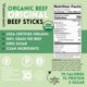 thumbnail image 2 of Mission Meats Beef Sticks – 100% Grass Fed & Pasture Raised, Zero Sugar, Gluten Free, Individually Wrapped Healthy Snacks, Whole 30 & Paleo Friendly, Original 1oz (Pack of 12), 2 of 5