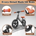 thumbnail image 2 of WonderStone 12" Toddler Balance Bike with Adjustable Seat & Handlebar, No-Pedal Kids Bicycle for Walking Balance Training, Christmas & Birthday Gifts for Boys and Girls Ages 1–3, Black, 2 of 11
