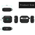 thumbnail image 2 of SaniMore for AirPods Pro 2nd Generation Case (2022) with Carabiner Rugged PC Full Body Protective Shockproof Anti-drop Cover for Apple AirPods Pro 2nd Generation Case (2022), Black, 2 of 8