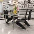 thumbnail image 3 of vidaXL Dining Chairs 4 pcs Black Faux Leather, 3 of 3