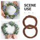 thumbnail image 3 of 6 coronas de ratán de 30 cm para decoración navideña (DIY). Corona de enredadera natural para puerta de entrada, boda, fiesta y decoración del hogar., 3 of 6