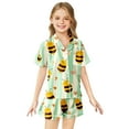 thumbnail image 2 of Ensemble de Pyjama Imitation Soie Imprimé pour Filles, 2 of 4