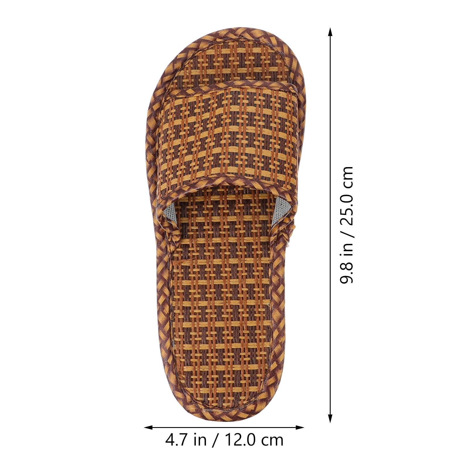 Women s Men s Bamboo Straw Slippers Open Toe Flop House on Bath Spa Summer Sandal Lightweight Slides Shoes 42 43 Walmart