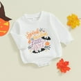 thumbnail image 2 of WEAIXIMIUNGChristmas Autumn Long Sleeve Pumpkin Print Romper for 3-6 Months, 2 of 4