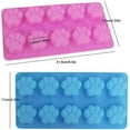 thumbnail image 5 of Molde de silicona de grado alimenticio para huellas de patas, SourceTon, juego de 4 paquetes reutilizables para perro, gato, animal, pata, helado, caramelo, chocolate, molde para hornear, 5 of 5