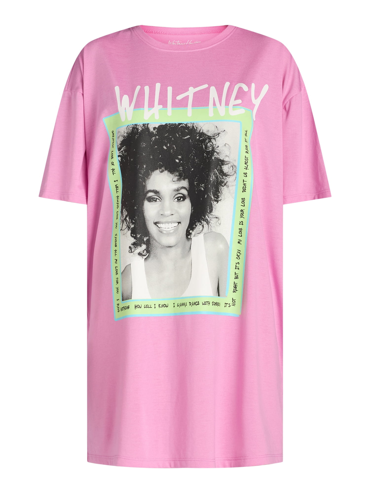 Whitney Houston Junior's Sleep Graphic Tee with Short Sleeves, Sizes S-3X
