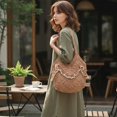 thumbnail image 5 of Hsqqdc Woven Hollow Out Shoulder Bag, Minority Style Tote for Summer Vacation, 5 of 7