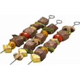 thumbnail image 4 of MAINSTAYS Metal Skewers 12-inch, Set of 4, Reusable Eco-alternative to Disposables, Chrome-plated, Sharp Ends to Thread, Long and Sturdy, Flat Sided Design, 4 of 5