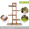 thumbnail image 3 of 6 Tier Strength Wood Flower Rack Ladder Plant Stand Holder Bonsai Shelf Indoor Outdoor, 3 of 10