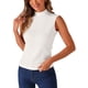 thumbnail image 4 of Blusa sin mangas de cuello alto INSPIRE CHIC para mujeres, verano, tejido de punto acanalado, 4 of 6