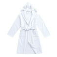 thumbnail image 1 of Serviette à Capuchon pour Bébé, Garçons et Filles Tout-Petits, Peignoirs en Flanelle Unis à Capuchon, Serviette, Robe de Nuit, Vêtement de Nuit, 1 of 9