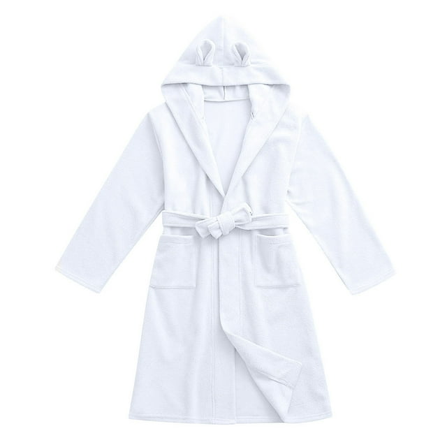 Serviette à Capuchon pour Bébé, Garçons et Filles Tout-Petits, Peignoirs en Flanelle Unis à Capuchon, Serviette, Robe de Nuit, Vêtement de Nuit